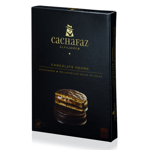 Cachafaz Alfajor de Chocolate Negro 6u (Exp 05-28-2024)
