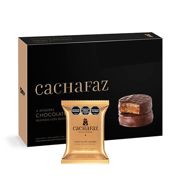 Cachafaz Alfajor de Chocolate Negro 6u