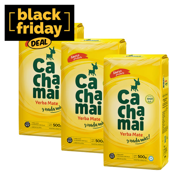 BLACK FRIDAY Cachamai Yerba Mate y Nada Más 500g - 3Pack