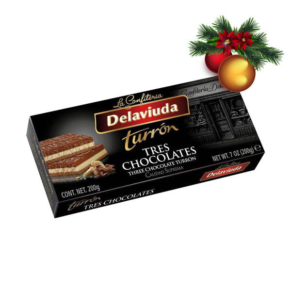 Delaviuda Turron Tres Chocolates 200g