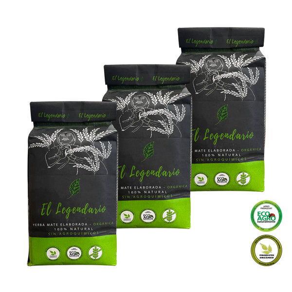 El Legendario - Yerba Mate Orgánica 500g (3 Pack)