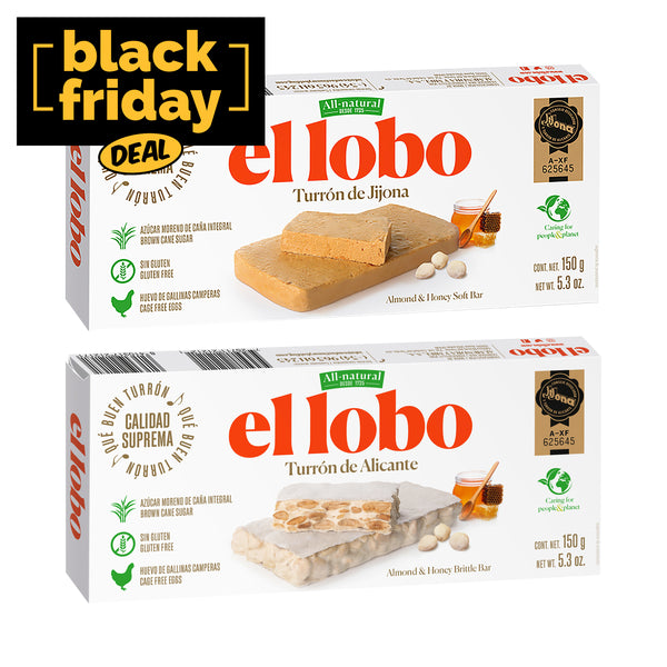 El Lobo Turron Variety Pack Alicante and Jijona 2Pack 150g (5.2oz)