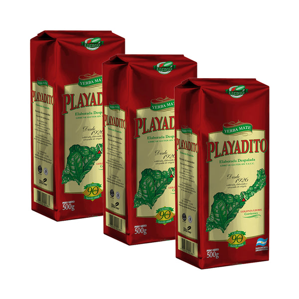 Playadito Despalada Yerba Mate 500g - 3Pack