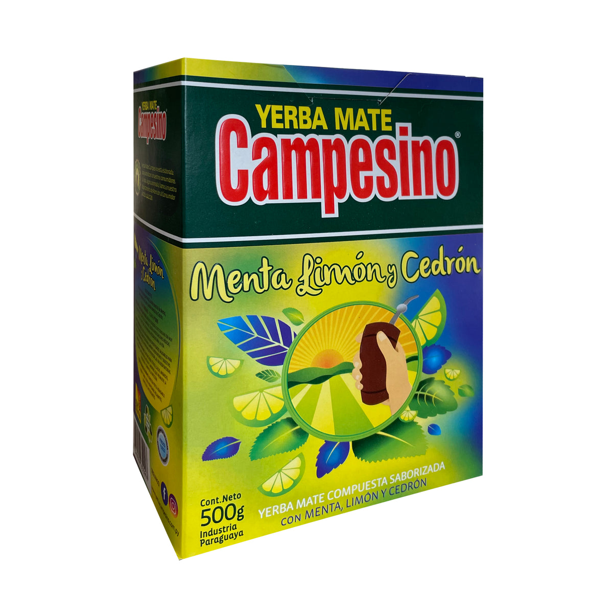 Campesino Yerba Mate Menta Limón Y Cedrón 500g Tangofoodsusa